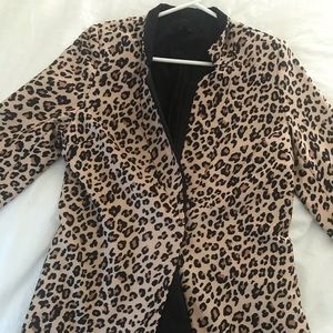 Animal print rayon jacket size XL